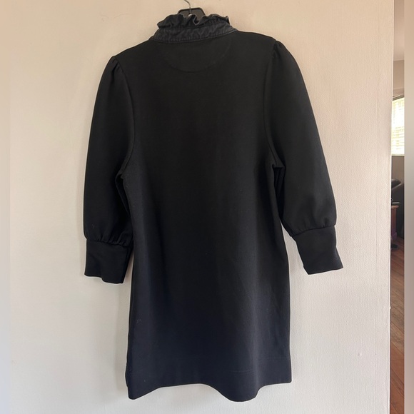 TUCKERNUCK POMANDER PLACE Charlotte Terry Ruffle Mini Dress Black Mod Prep Sz S - Picture 9 of 11